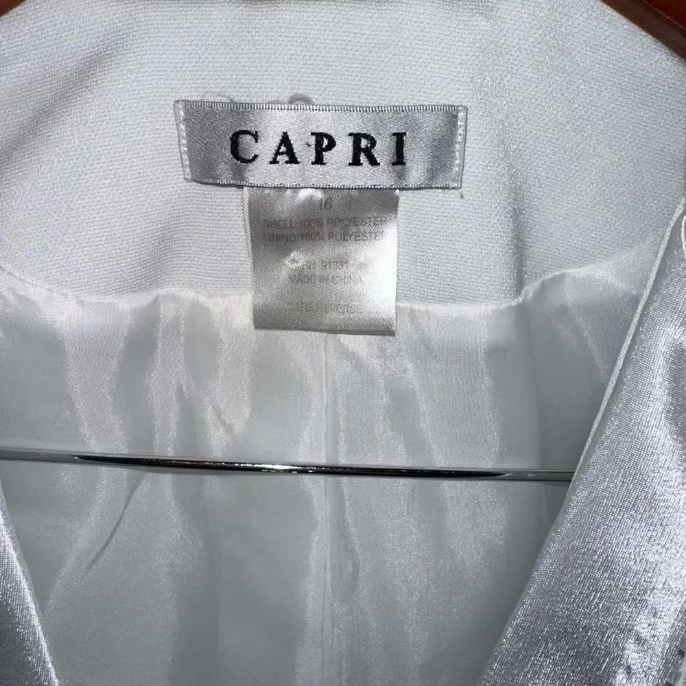 Vintage Women's Capri Blazer, White, Size 16 - Picture 2 of 7